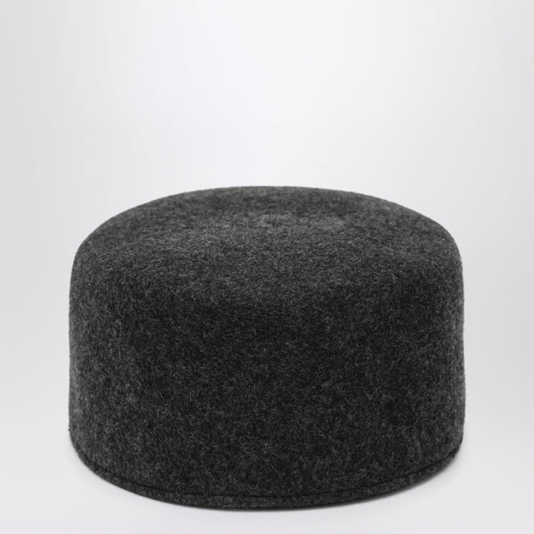 Grey Le Pillbox Hat In Wool