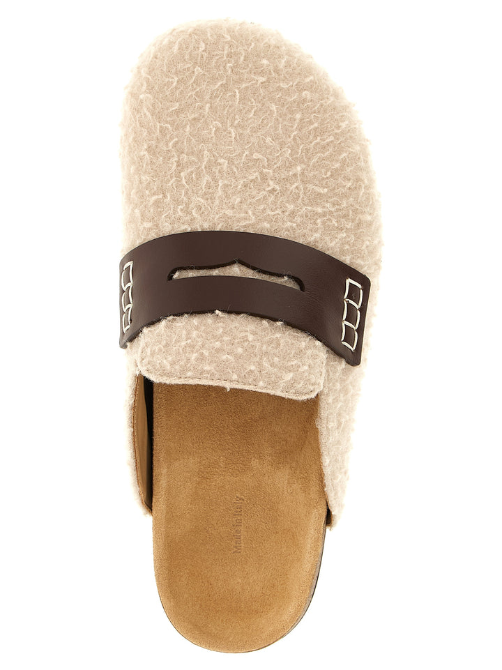 J.W. Anderson Felt Loafer Flat shoes - Beige | 268e2ff0f9e86d4707b07d966994d53724c7e4ea