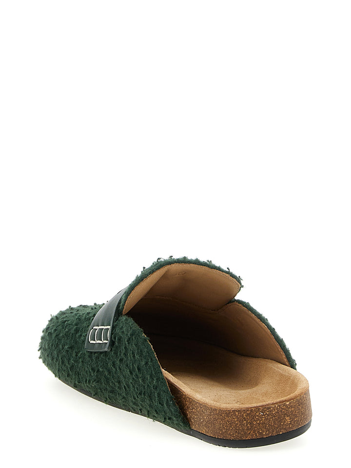 J.W. Anderson Felt Loafer Flat shoes - Verde | 90683597e1c9e8a502ded81830ccb5e7ce8a0153