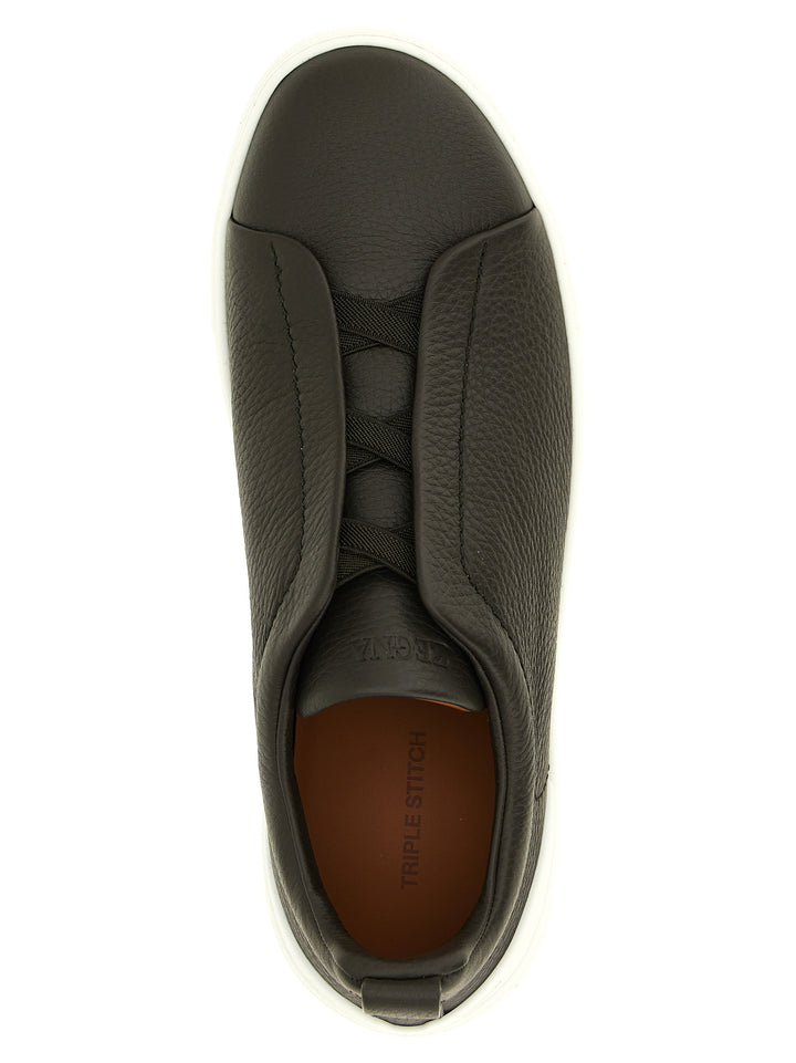Zegna Triple Stitch Sneakers - Marrone | 22023aaa7d203c0022312581505b831c235eb5a8