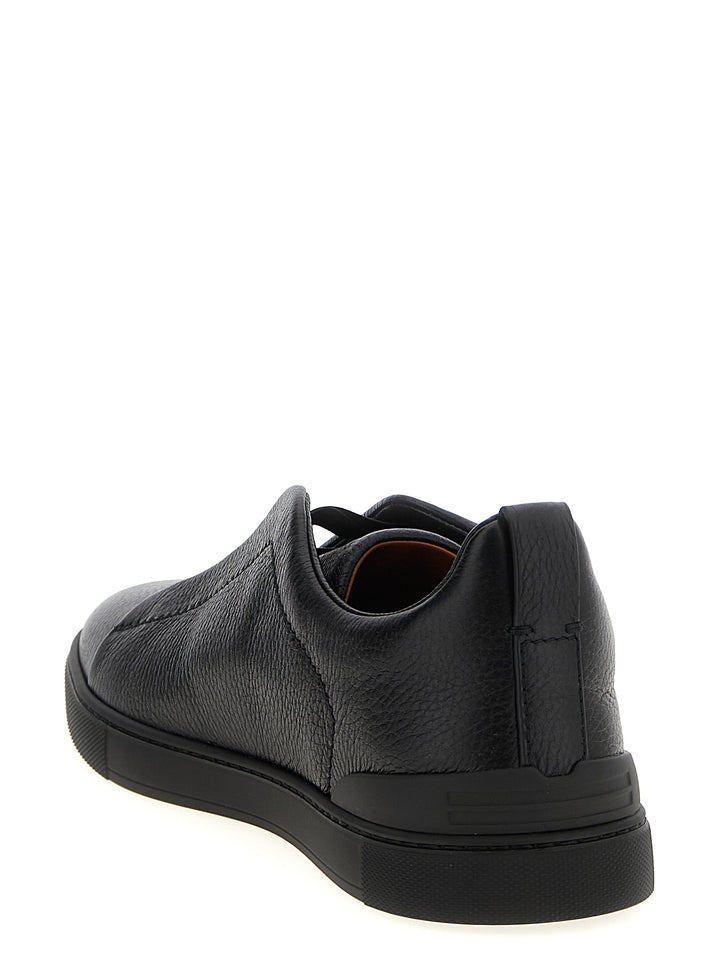 Zegna Triple Stitch Sneakers - Nero | 254eaf800d3ee9f0693592914dee96f1d23ef75f