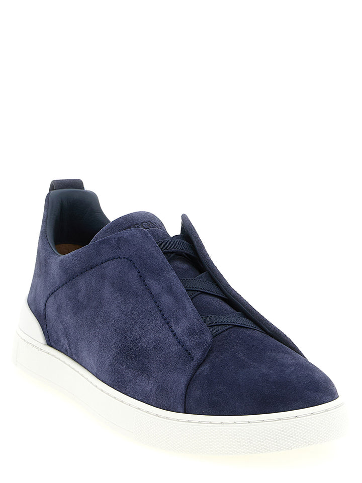 Zegna Triple Stitch Sneakers - Blu | e23fd3f2d880e38afd43198b90197fcef896d40d