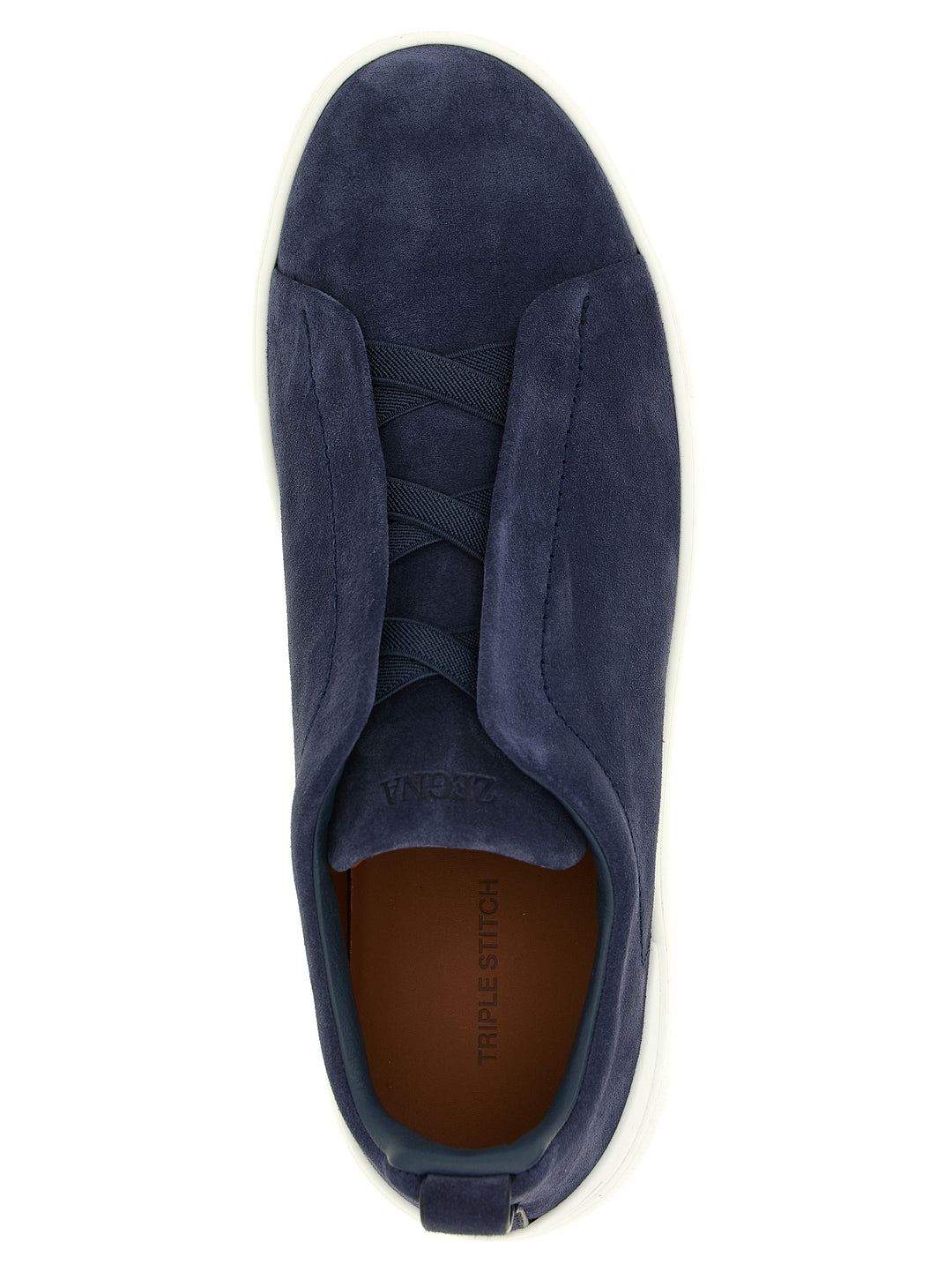 Zegna Triple Stitch Sneakers - Blu | 1fc0f105120585ccee5bdcb68c9e3b30209af775
