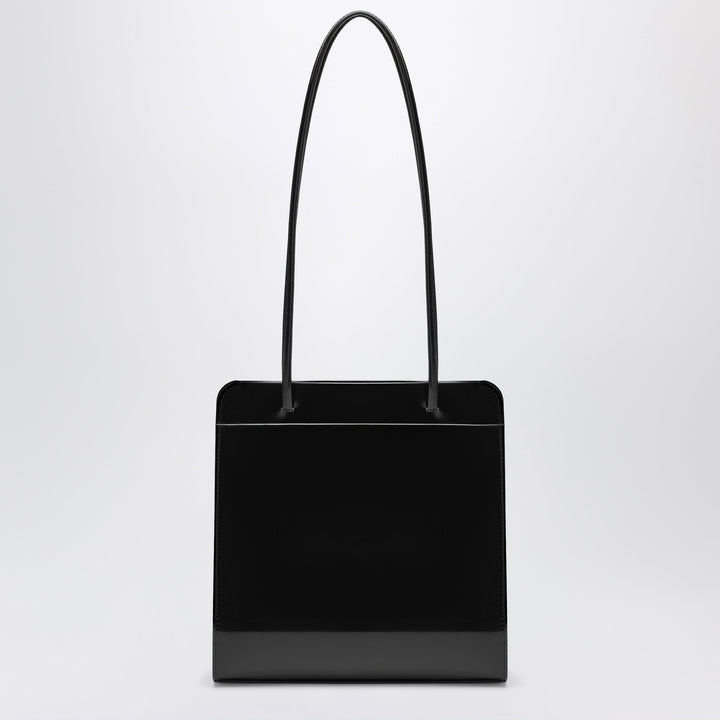 Fane Lisse Tote Noir En Cuir Brossé