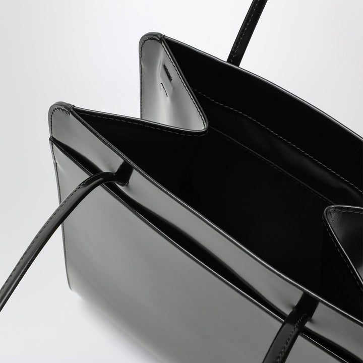 Fane Lisse Tote Noir En Cuir Brossé