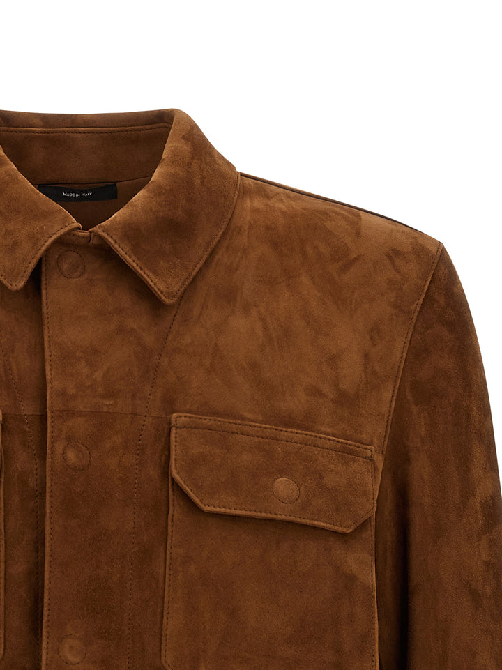 Tom Ford Suede Overshirt Puffer Jackets - Marrone | 270c18b56bb9aab94b20bf89e20bb3f82fea9856