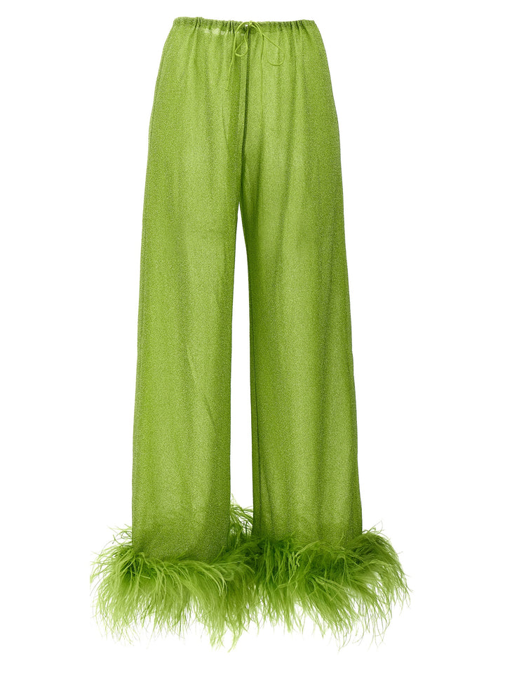 Lumiere Plumage Pantaloni Verde