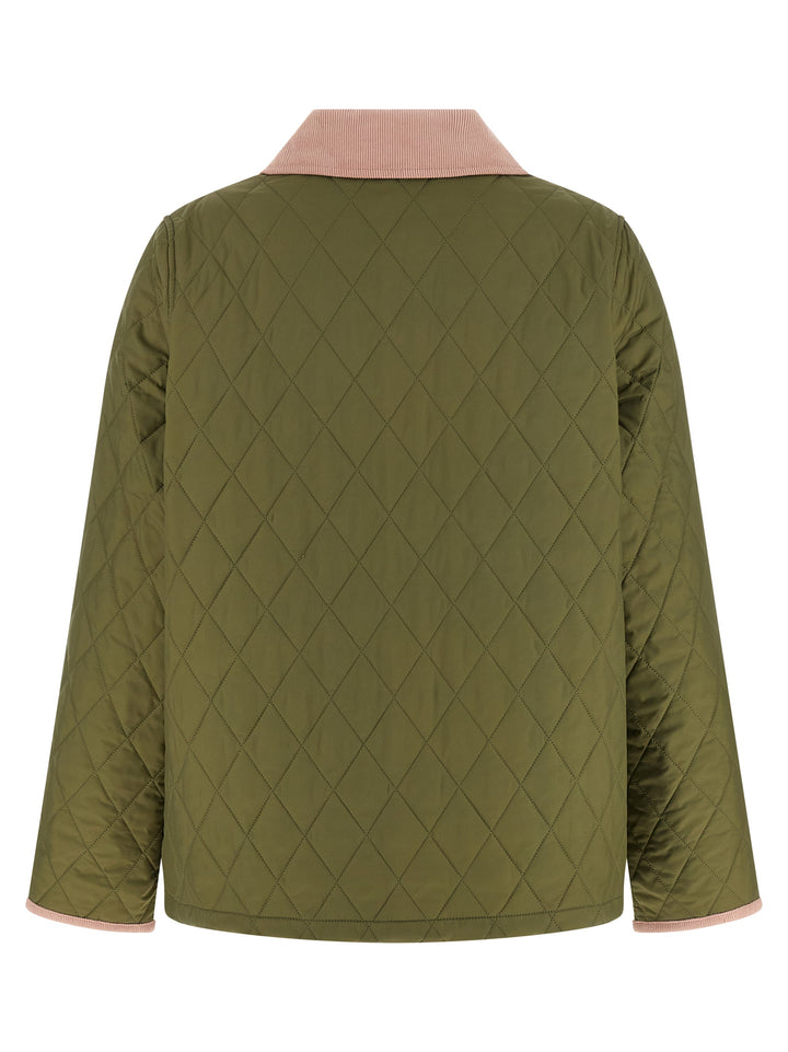 Barbour Liddesdale Cropped Icons Puffer Jackets - Verde | 10556083aecbc9361b9f5941fea2258db6b13698