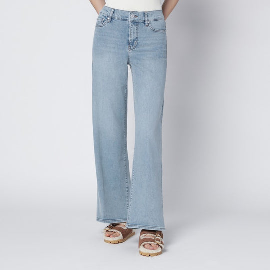 Le Slim Palazzo Jeans In Tribute Light Blue