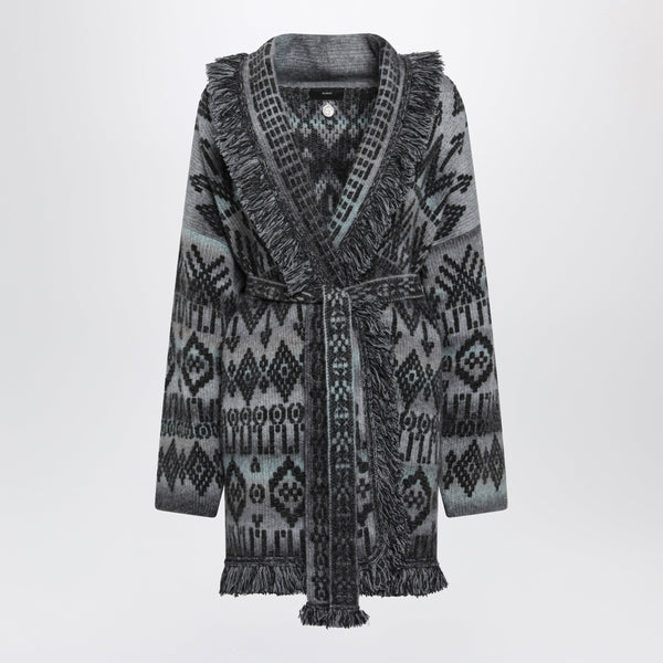 Time To Shine Dunkelgrauer Jacquard-Cardigan