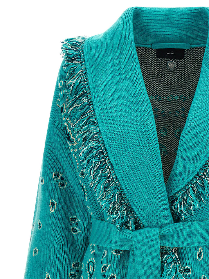 Alanui Bandana Maglioni - Celeste | 4e6a7ba179b61f2fd8d1b6a3e11734e81e406d3b