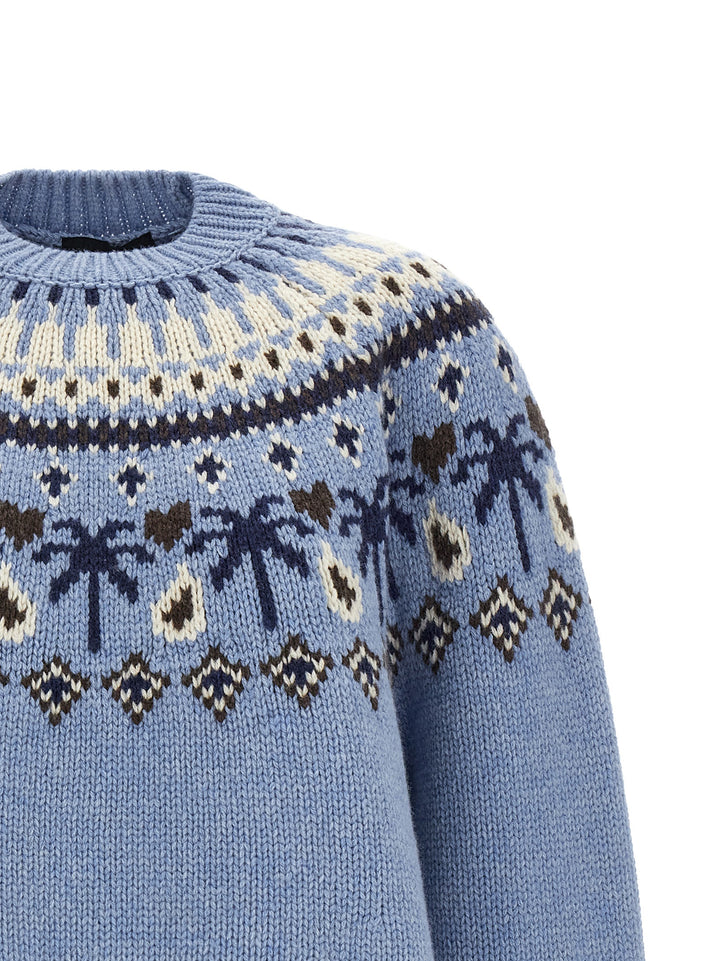 Alanui Sweet Winter Maglioni - Celeste | d99a3dbff95e2ee1a71a9c76f5a3f58cce56ce03
