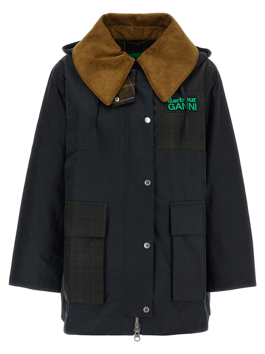 Parka Barbour X Ganni Puffer Jackets Blu