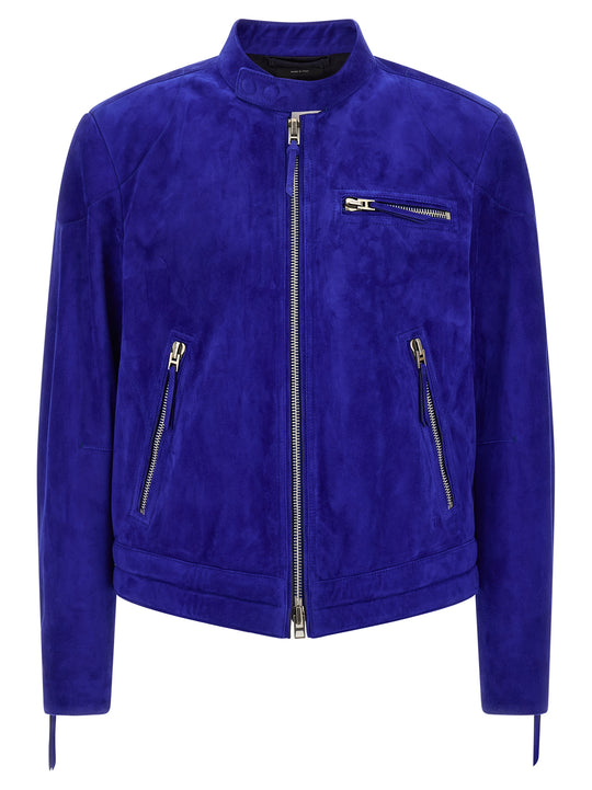 Biker Jacket Puffer Jackets Blu