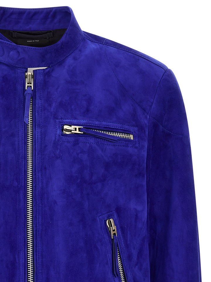 Tom Ford Biker Jacket Puffer Jackets - Blu | 3fa8e298c089fc0233e5c709c8cc7fe932be20e9