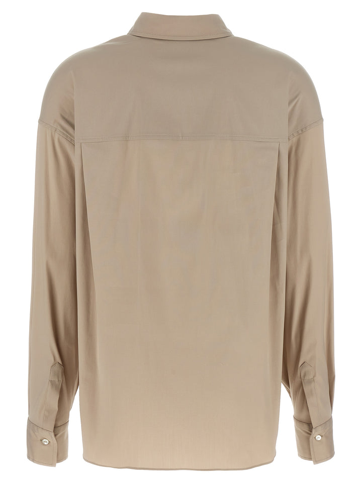 Brunello Cucinelli V-Neck Shirt Monile Camicie - Beige | 8a809b226512993be83c78104e36d9d5a51620fd