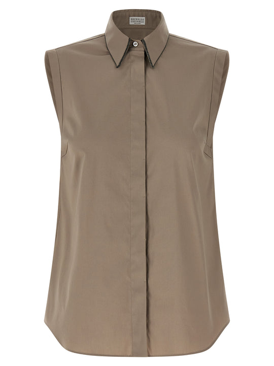 Sleeveless Shirt Camicie Marrone