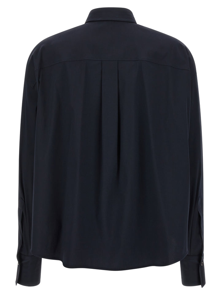 Brunello Cucinelli Shiny Flap Detail Camicie - Blu | fe897ccdfe0a7da3f84d318595f2143a81b8a2a1
