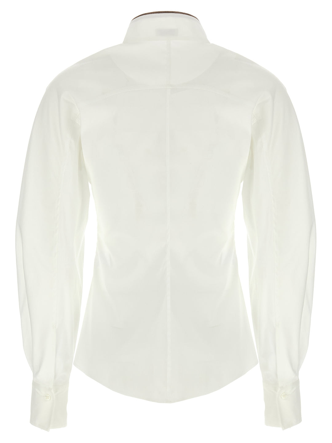 Brunello Cucinelli Shiny Collar Detail Camicie - Bianco | 8b548c9e2e4c60e0be029fd717d907babccc3ff4