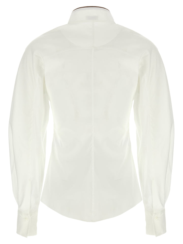 Brunello Cucinelli Shiny Collar Detail Camicie - Bianco | 8b548c9e2e4c60e0be029fd717d907babccc3ff4