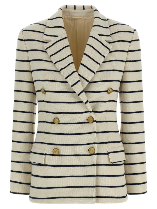Striped Sweater Blazer Multicolor