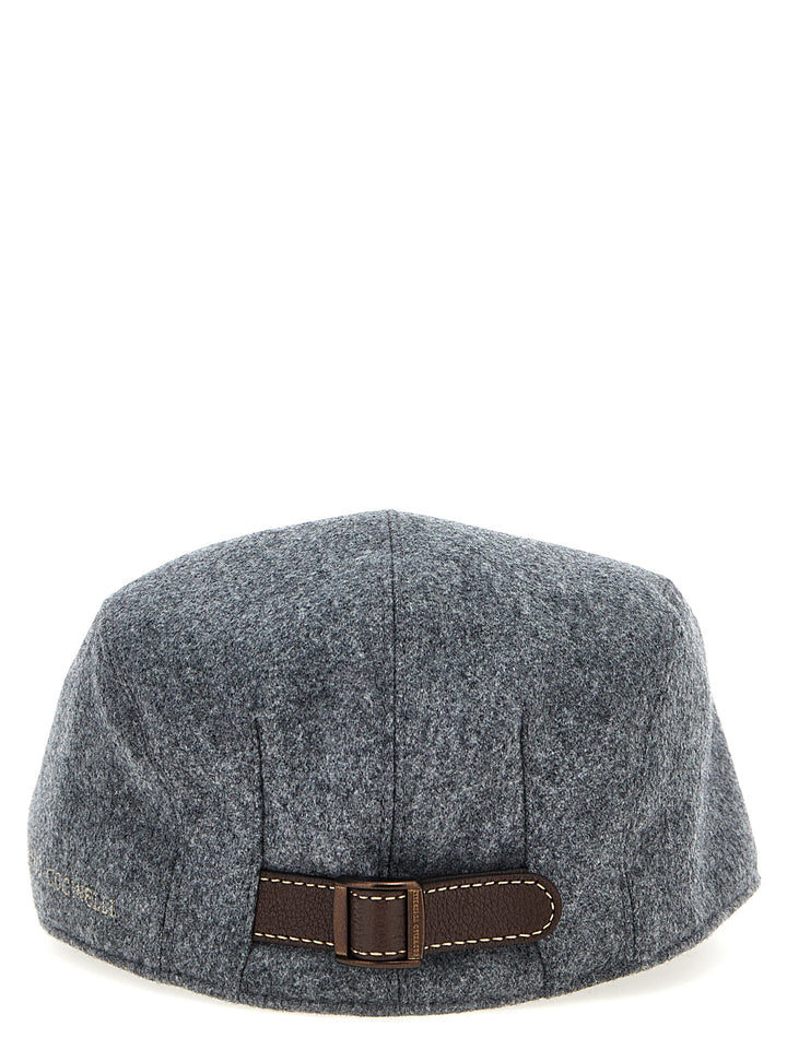 Brunello Cucinelli Logo Embroidery Hat Cappelli - Grigio | 17d0182811f3ae1bf7234440d7b0e0fc5046acbb