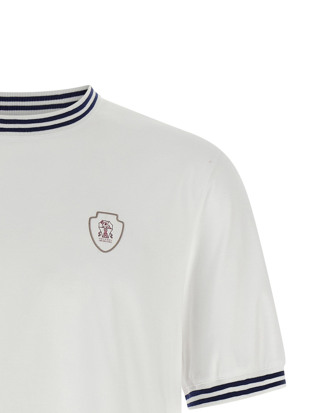 Brunello Cucinelli Solomeo Coat Of Arms T shirt - Bianco | 0dad8faabb99fb34d6ad7407452d44eb28b695bc