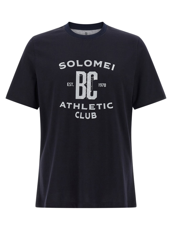 Brunello Cucinelli Printed T shirt - Blu | 6c6c0d245df0a973412467abceedf6e6381f2871