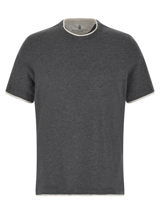 Double Layer T Shirt Grigio