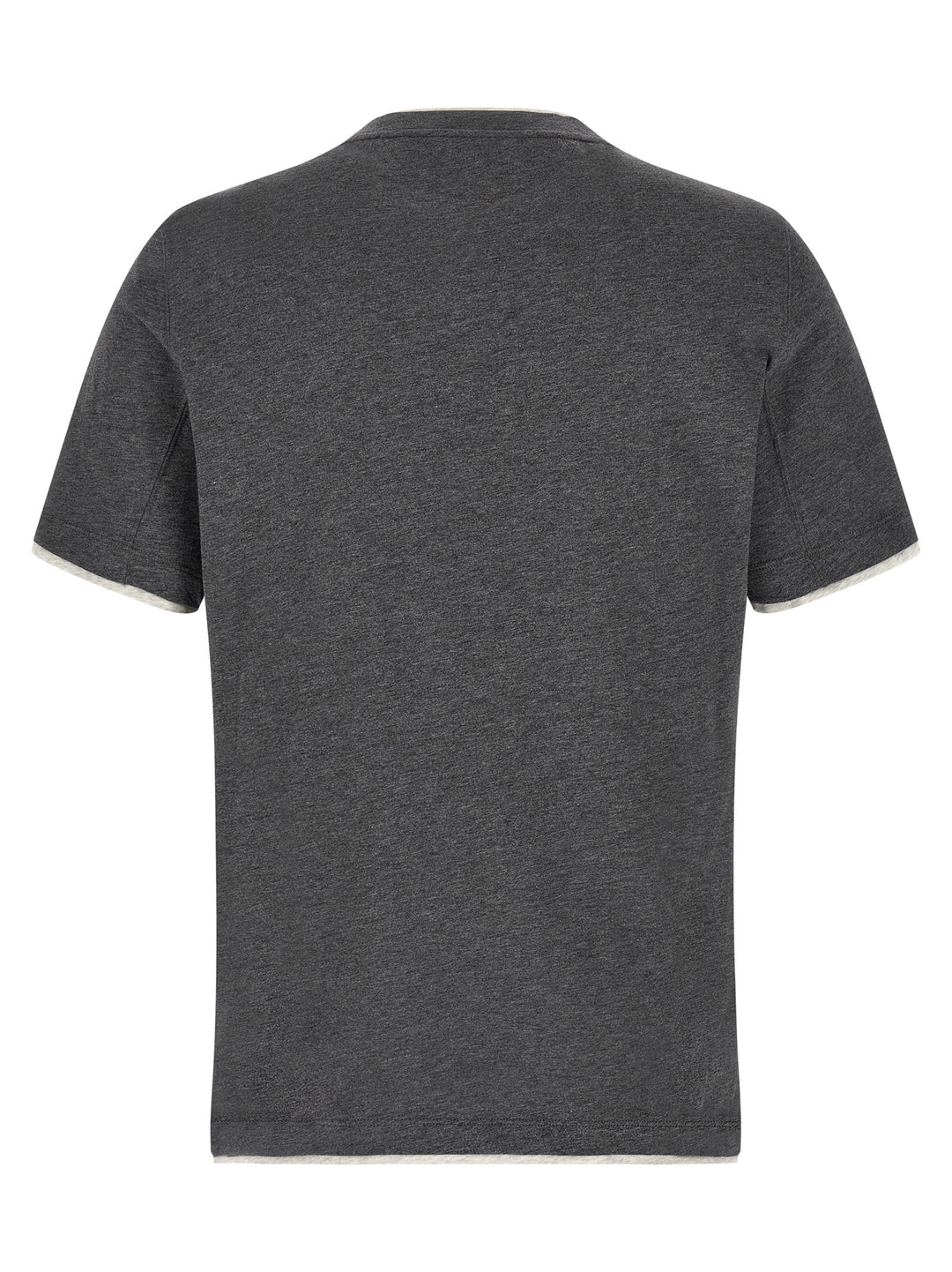 Brunello Cucinelli Double Layer T shirt - Grigio | bd807065300ca2da42b852b1b15eceddd64204d8