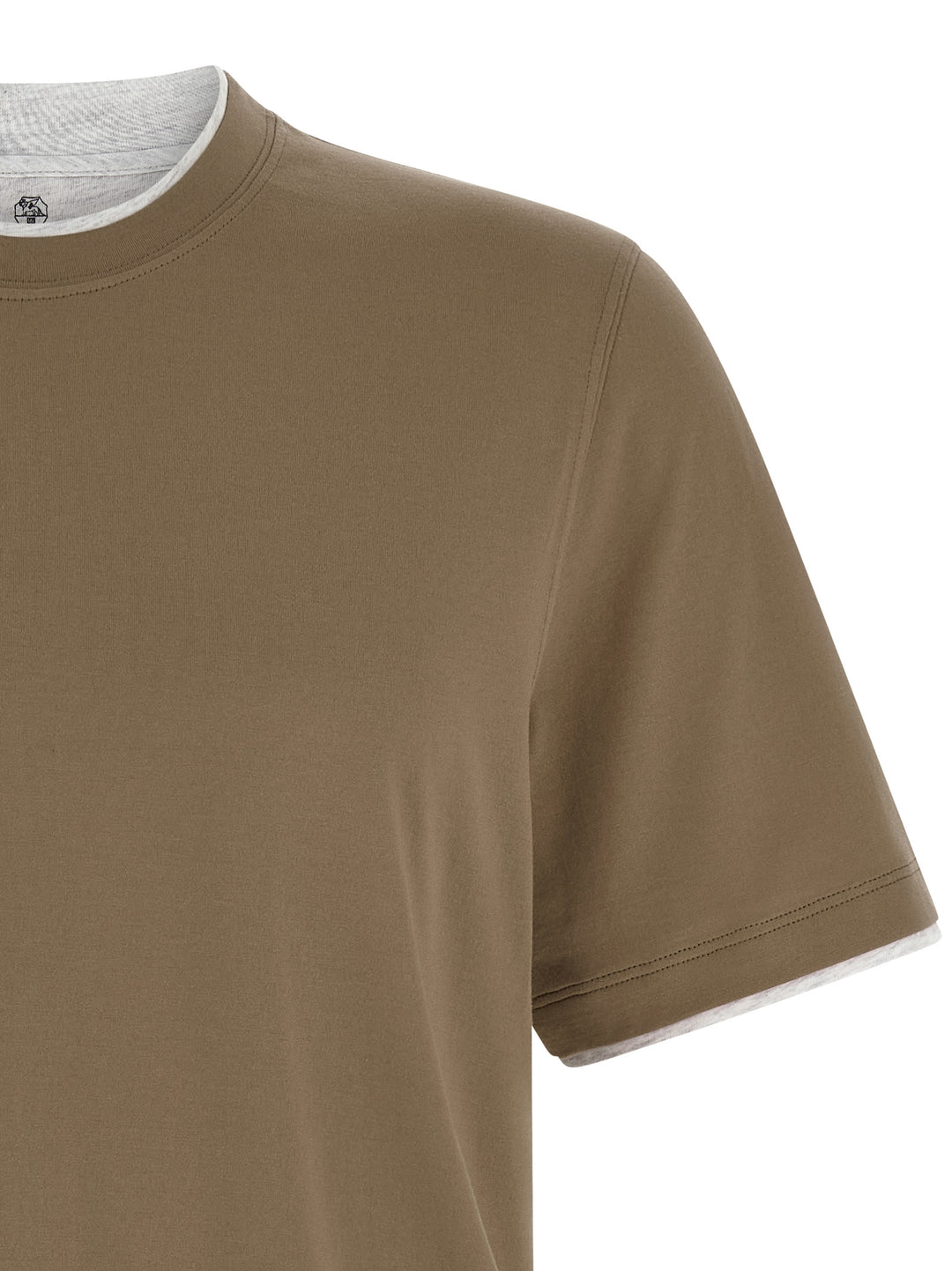 Brunello Cucinelli Double Layer T shirt - Beige | 916969f5ffb90b8f1fd104248bfc8a820af0ebd0