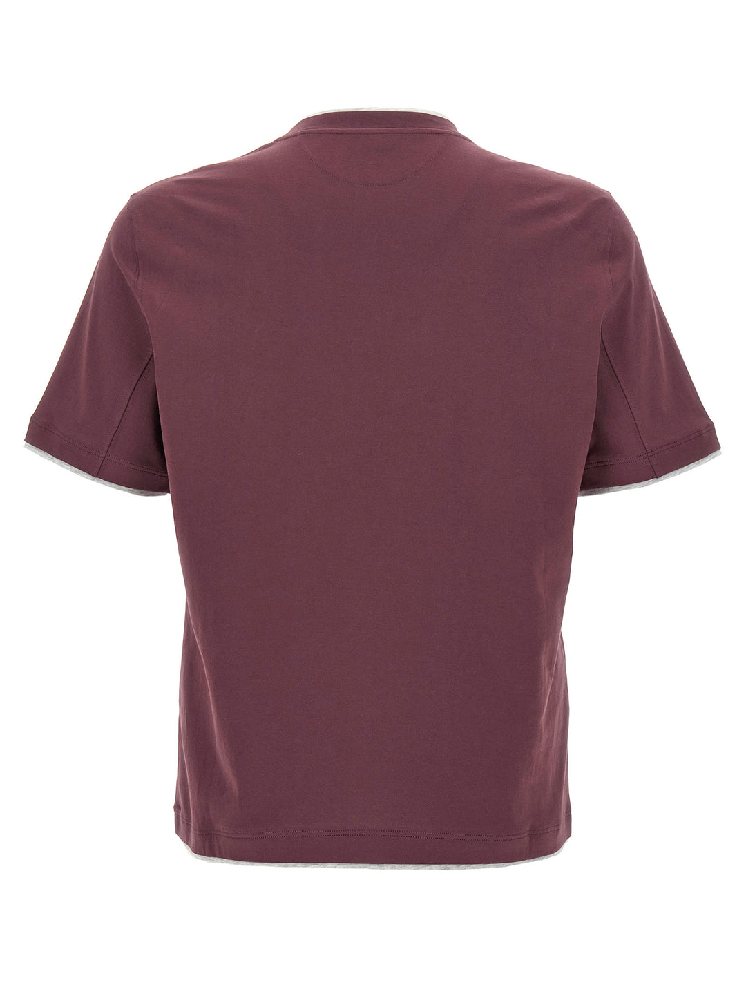 Brunello Cucinelli Double Layer T shirt - Bordeaux | ceea959ca79df7badfc0c13d041cee3e25617e28