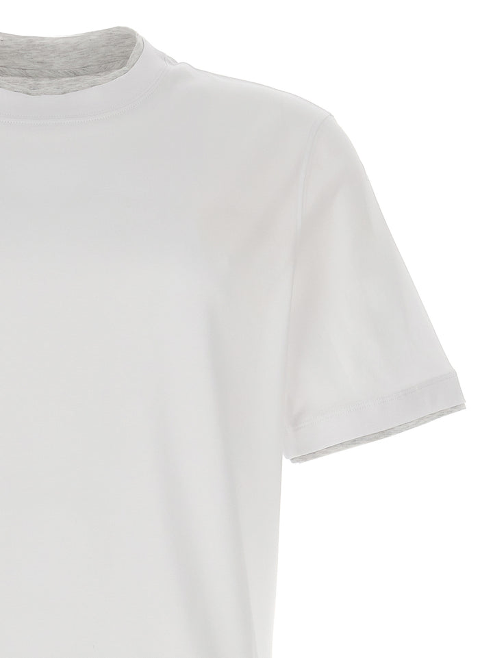 Double Layer T Shirt Bianco