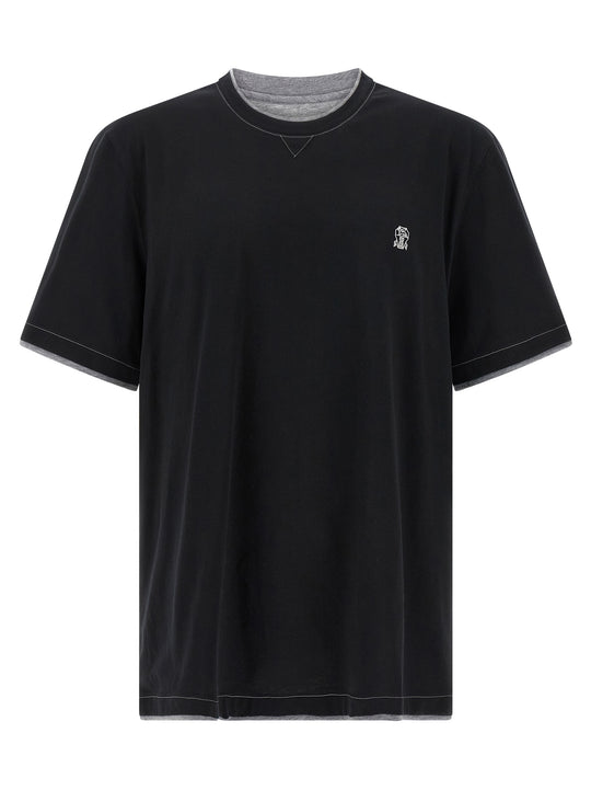Double Layer T Shirt Nero