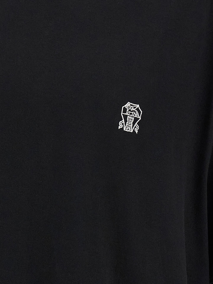 Brunello Cucinelli Double Layer T shirt - Nero | 09b3111eec47926f8ac832f5e96cbac51aca4f2e