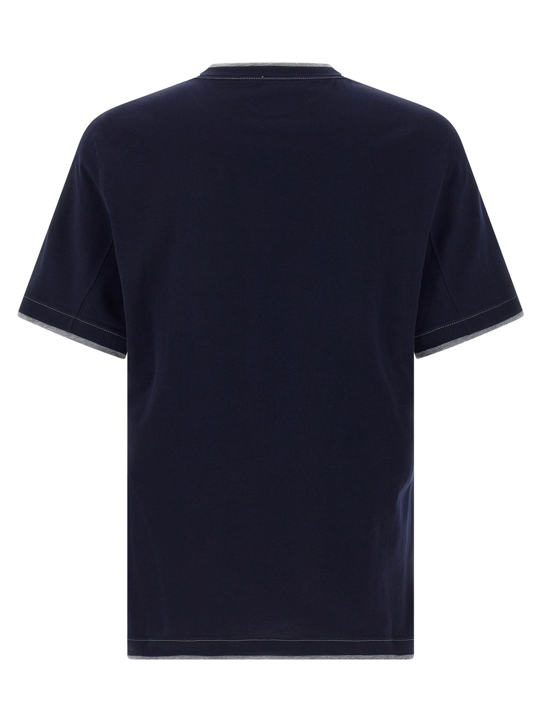 Brunello Cucinelli Double Layer T shirt - Blu | ae7e6ae5c0a9ce53adc0fca26486587f5a67cc72