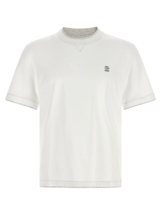 Double Layer T Shirt Bianco