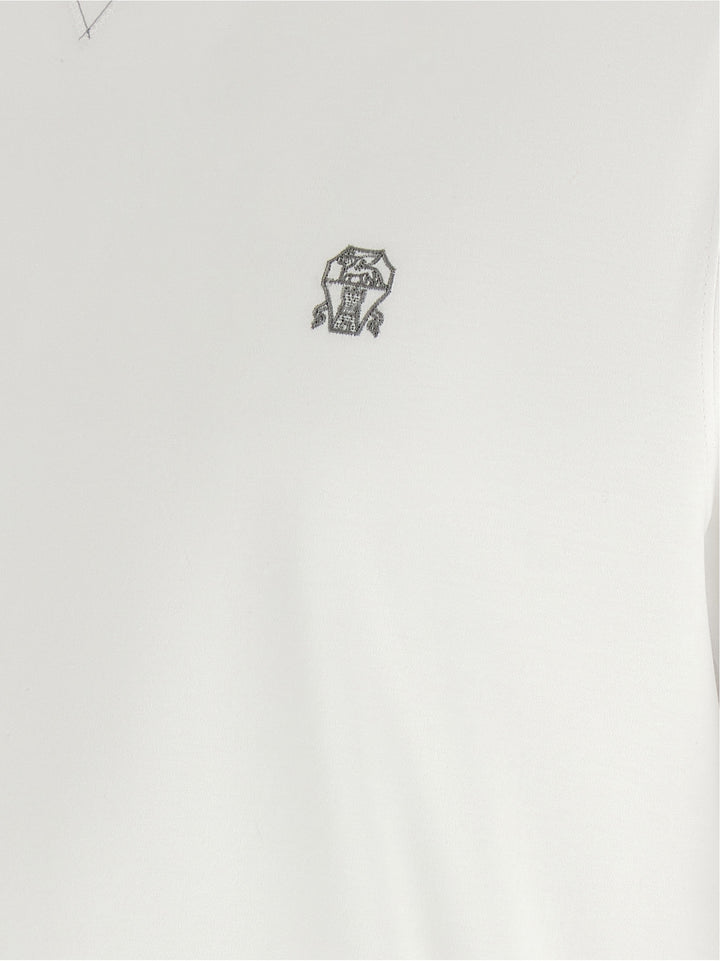 Brunello Cucinelli Double Layer T shirt - Bianco | b093549e566f3bfd5e1279471a1312873a5adffd