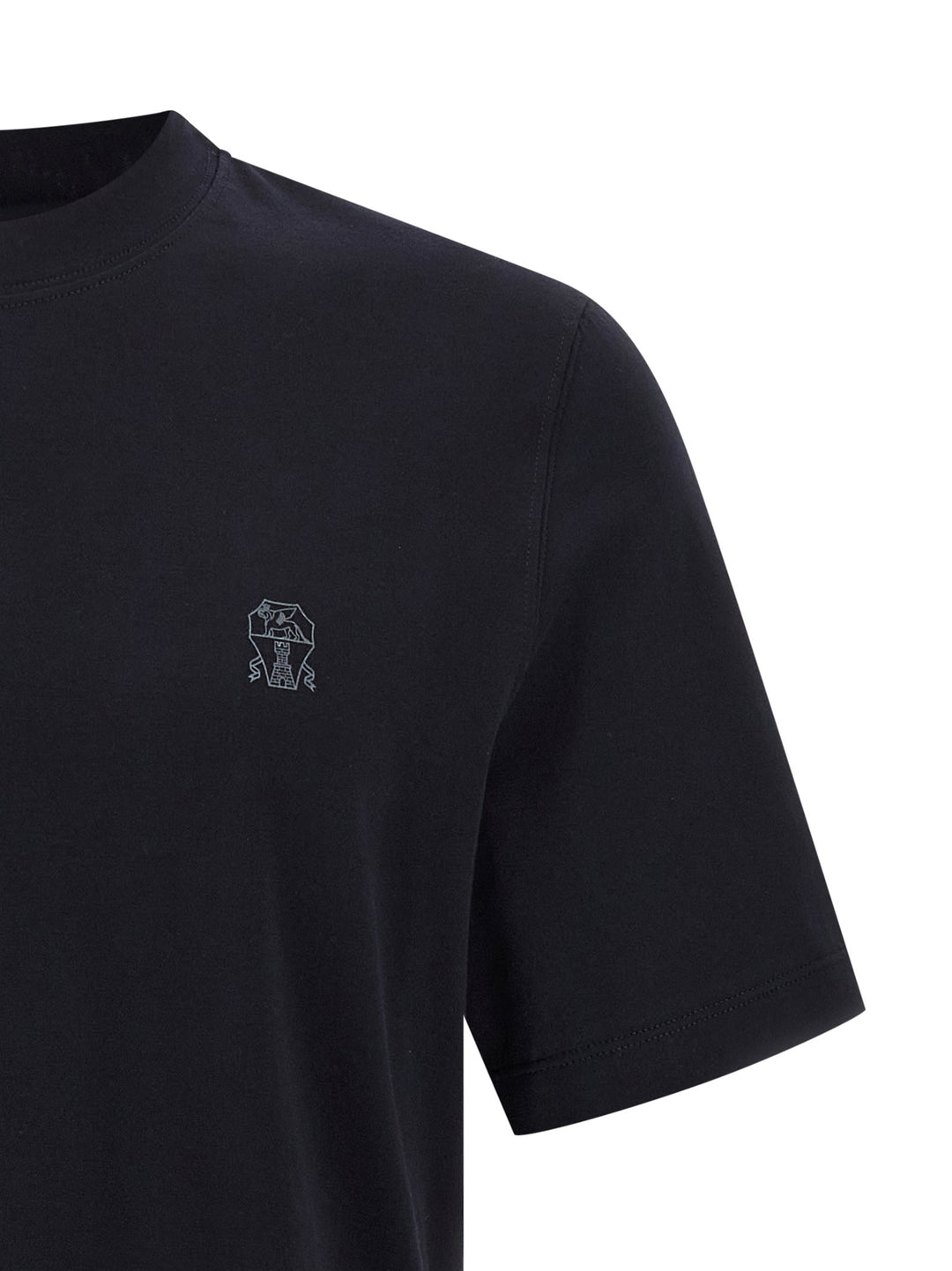 Brunello Cucinelli Logo Print T shirt - Blu | 3d923730eb1f9180c39c9bcd919bfbce0b3820b2