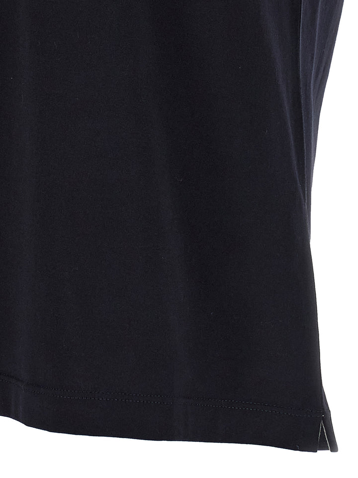 Brunello Cucinelli Logo Print T shirt - Blu | ad31cb9b58f1a1a05f50f60027fe19aff4f68db3