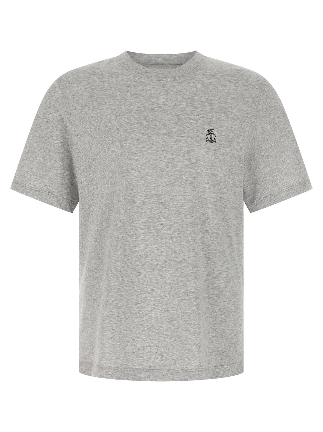 Brunello Cucinelli Logo Print T shirt - Grigio | 6cf7265c7740e5db5da8e2a875da2636ba9e1168
