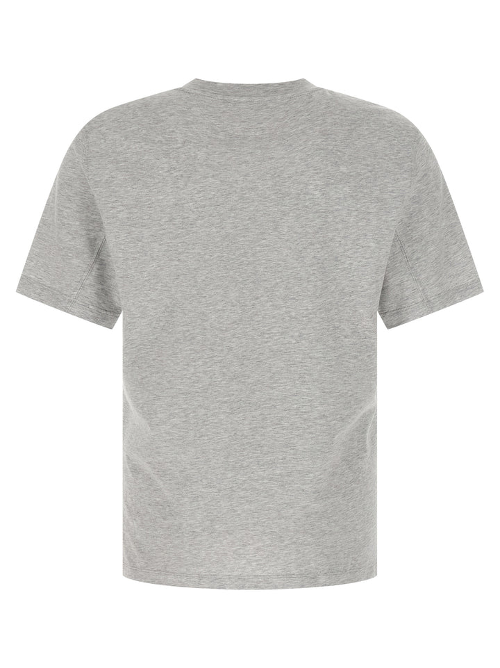 Brunello Cucinelli Logo Print T shirt - Grigio | f49f654b3fc5c787b1fcb87957e3ac1037958c94