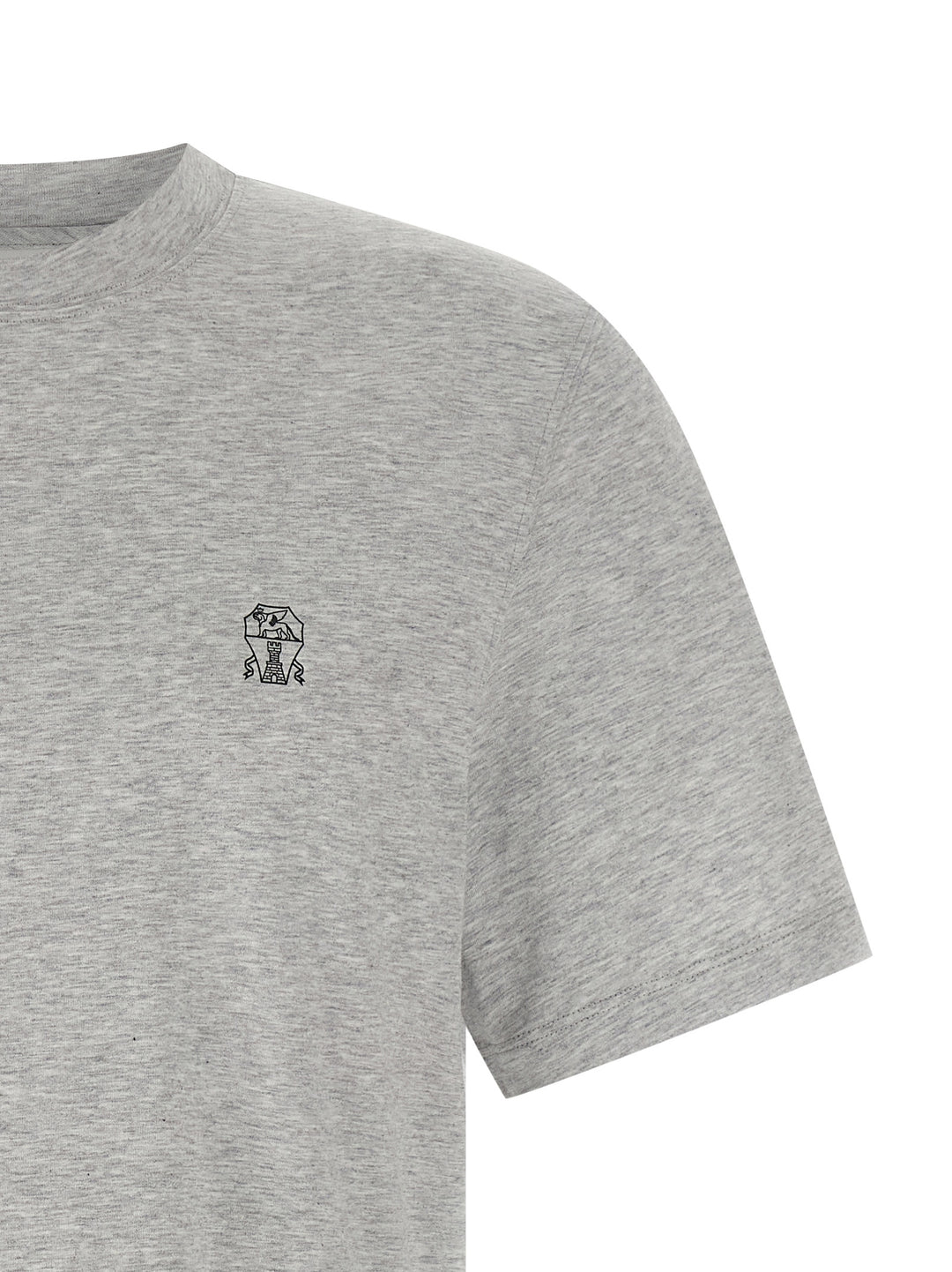 Brunello Cucinelli Logo Print T shirt - Grigio | b71cced02c197123ff093360d797691160016949