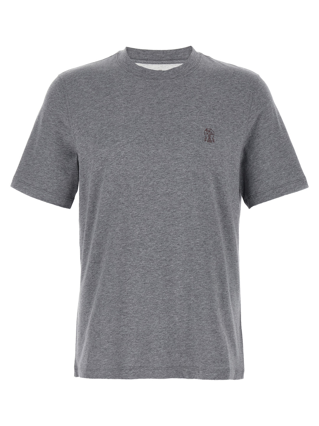 Brunello Cucinelli Logo Print T shirt - Grigio | 7fab28ddca51d39dbe9112e26133b0b4e8125a7f