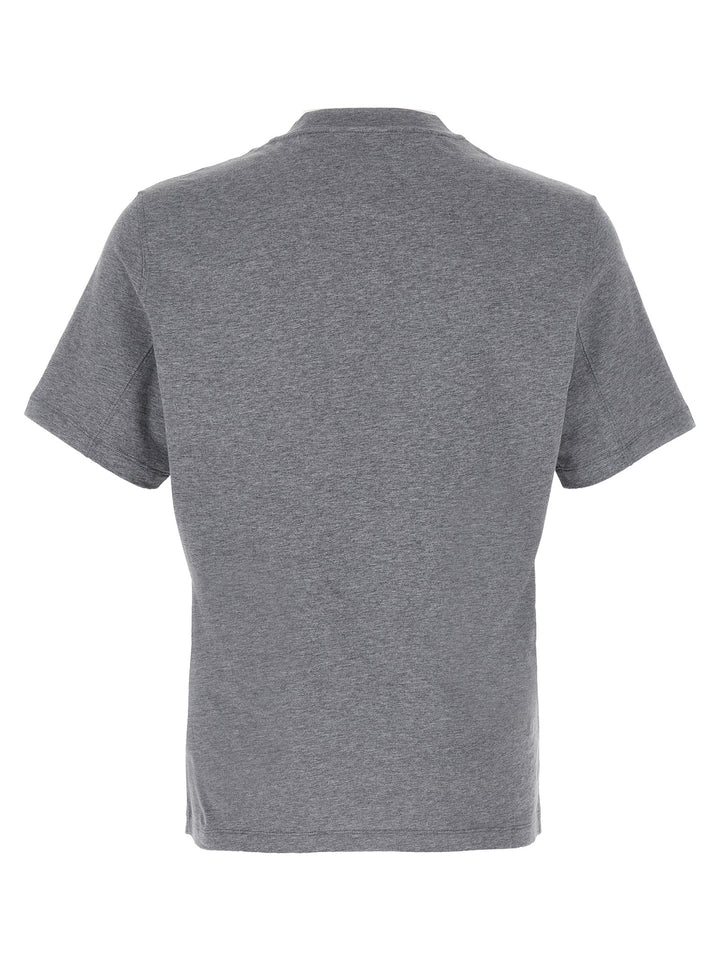 Brunello Cucinelli Logo Print T shirt - Grigio | 1e8fff1faaacba71b9a484c3283fae5d7c21b4b7