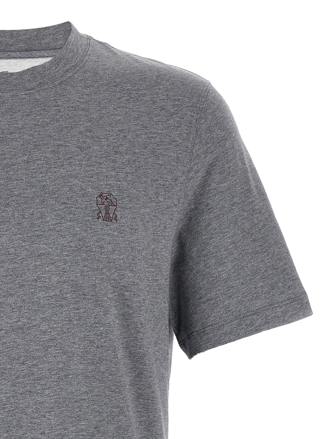 Brunello Cucinelli Logo Print T shirt - Grigio | 6b7198c61dd305ada7785dfc8b59d25c533dd08d