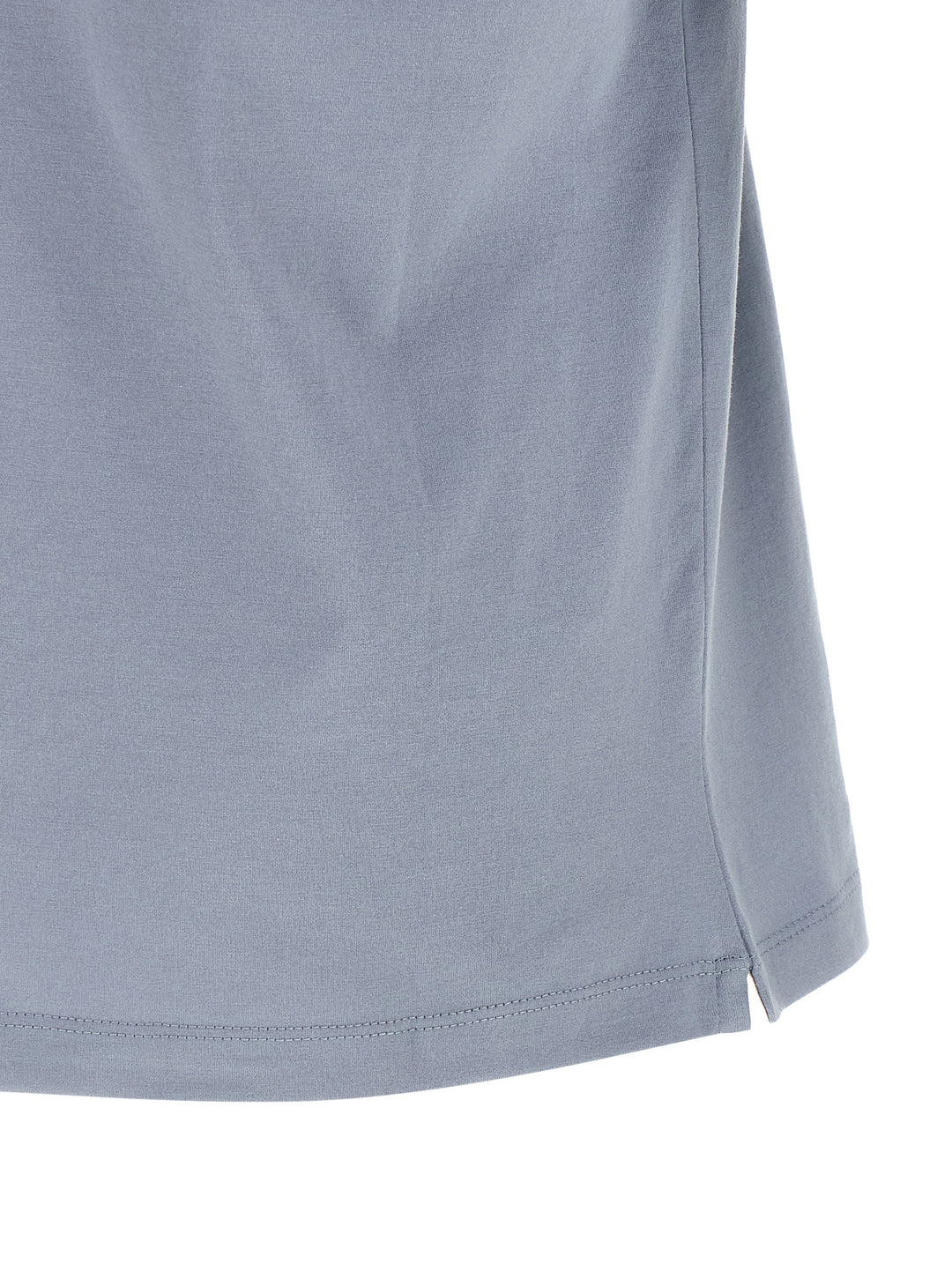 Brunello Cucinelli Logo Print T shirt - Celeste | 58fe1384880540a0c648eee5ca8bad25cb5406a4