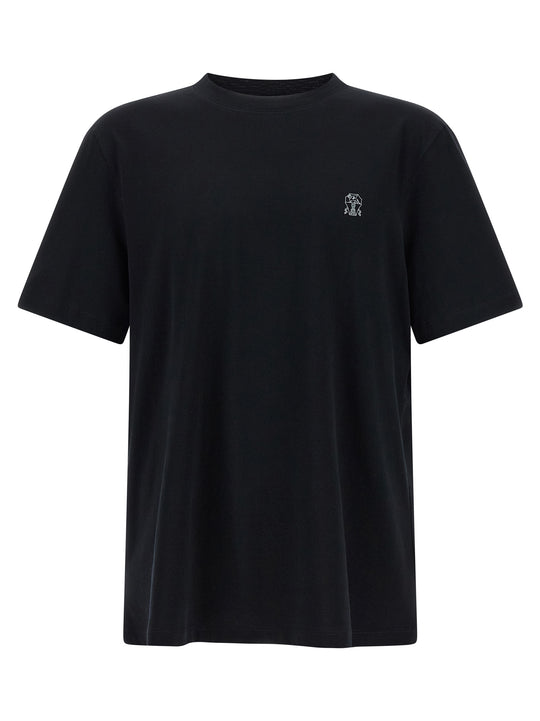 Logo Print T Shirt Nero