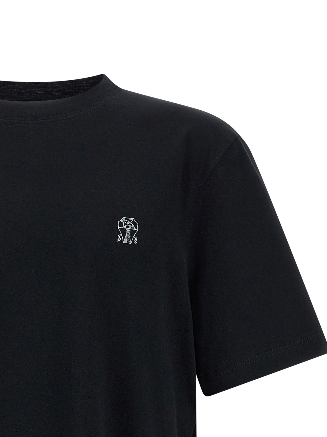 Brunello Cucinelli Logo Print T shirt - Nero | 909b91e06362a5c797ad6125eb6f512adb91f4c4