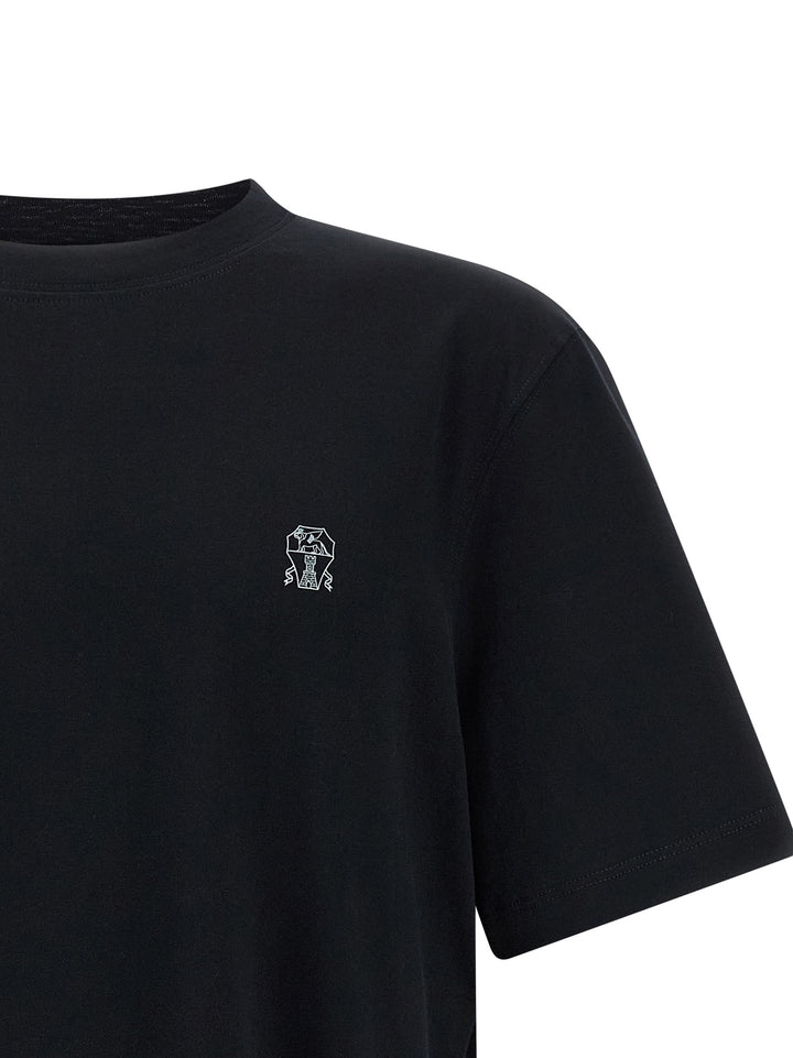 Brunello Cucinelli Logo Print T shirt - Nero | 909b91e06362a5c797ad6125eb6f512adb91f4c4